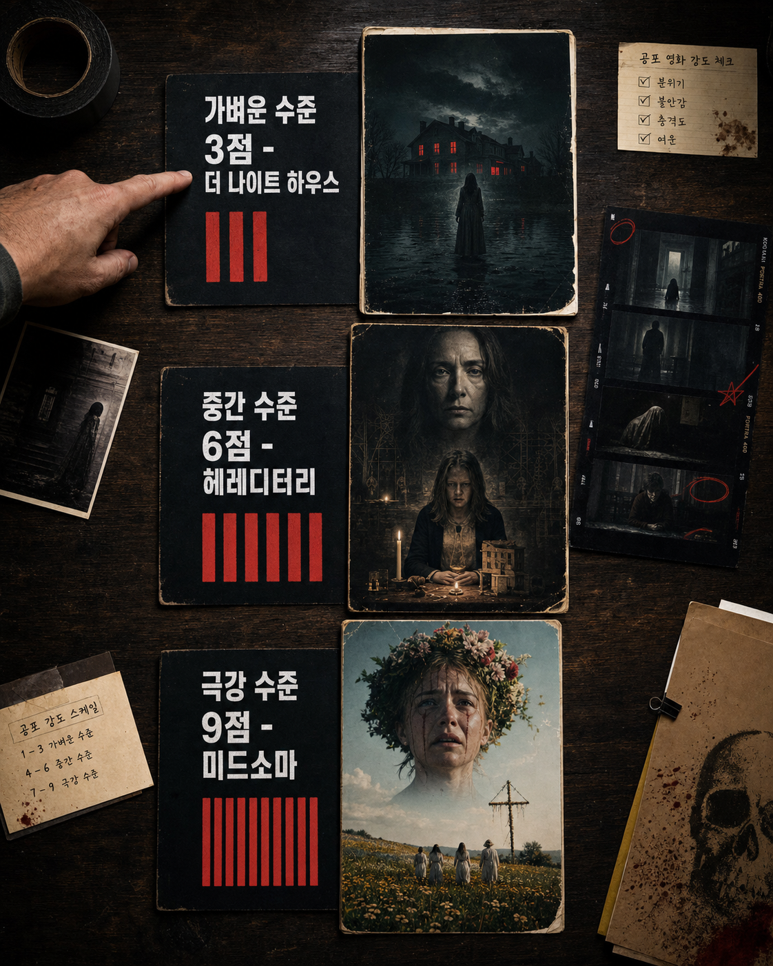 무서운 정도별 공포 영화 추천